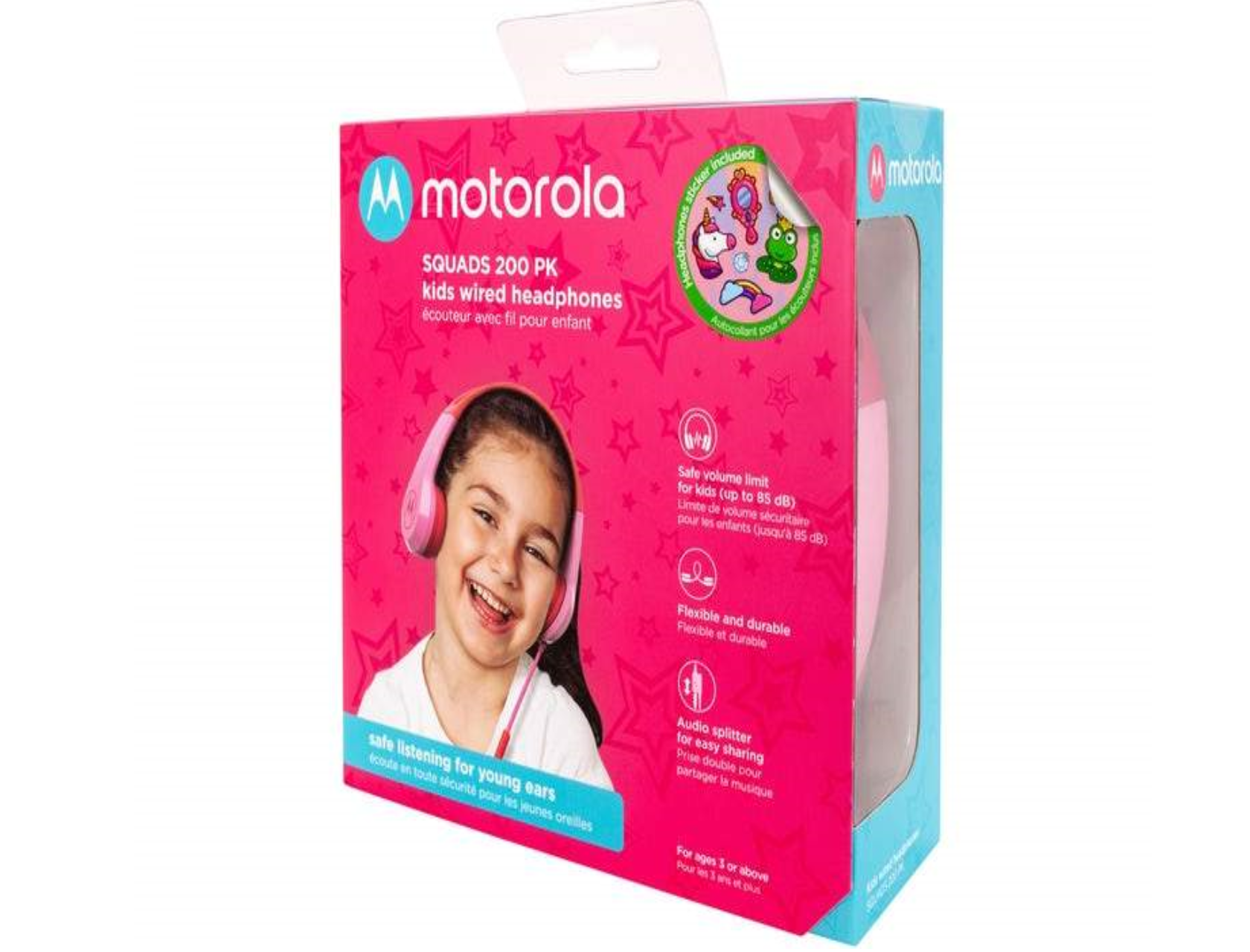 Foto 4 pulgar | Audífonos Motorola Squads 200 tipo Diadema color Rosa