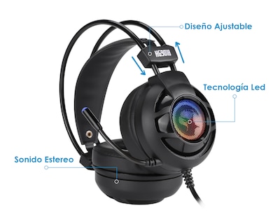 Foto 2 | Audífonos de Diadema 7.1 Marvo Hg9018 para Pc Gaming con Función de Vibración color Negro
