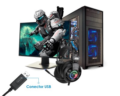 Foto 3 | Audífonos de Diadema 7.1 Marvo Hg9018 para Pc Gaming con Función de Vibración color Negro