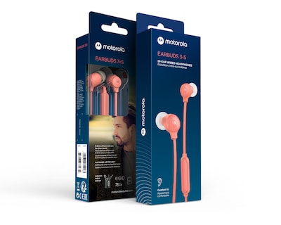 Foto 2 | Audífono In-ear Manos Libres Motorola Earbuds 3s Línea 2022 Durazno