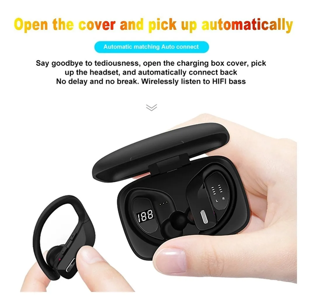 Foto 4 pulgar | Auriculares Bluetooth Malubero Deportivos color Negro