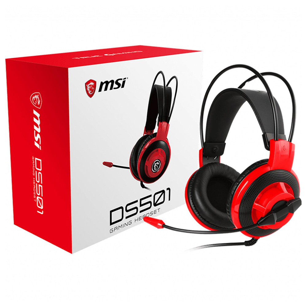 Foto 3 | Audífono Diadema Gamer Msi Ds501 Gaming Headset Micrófono 3.5 mm