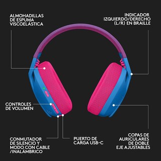 Foto 3 | Audífonos de Diadema Logitech 981-001061 color Azul