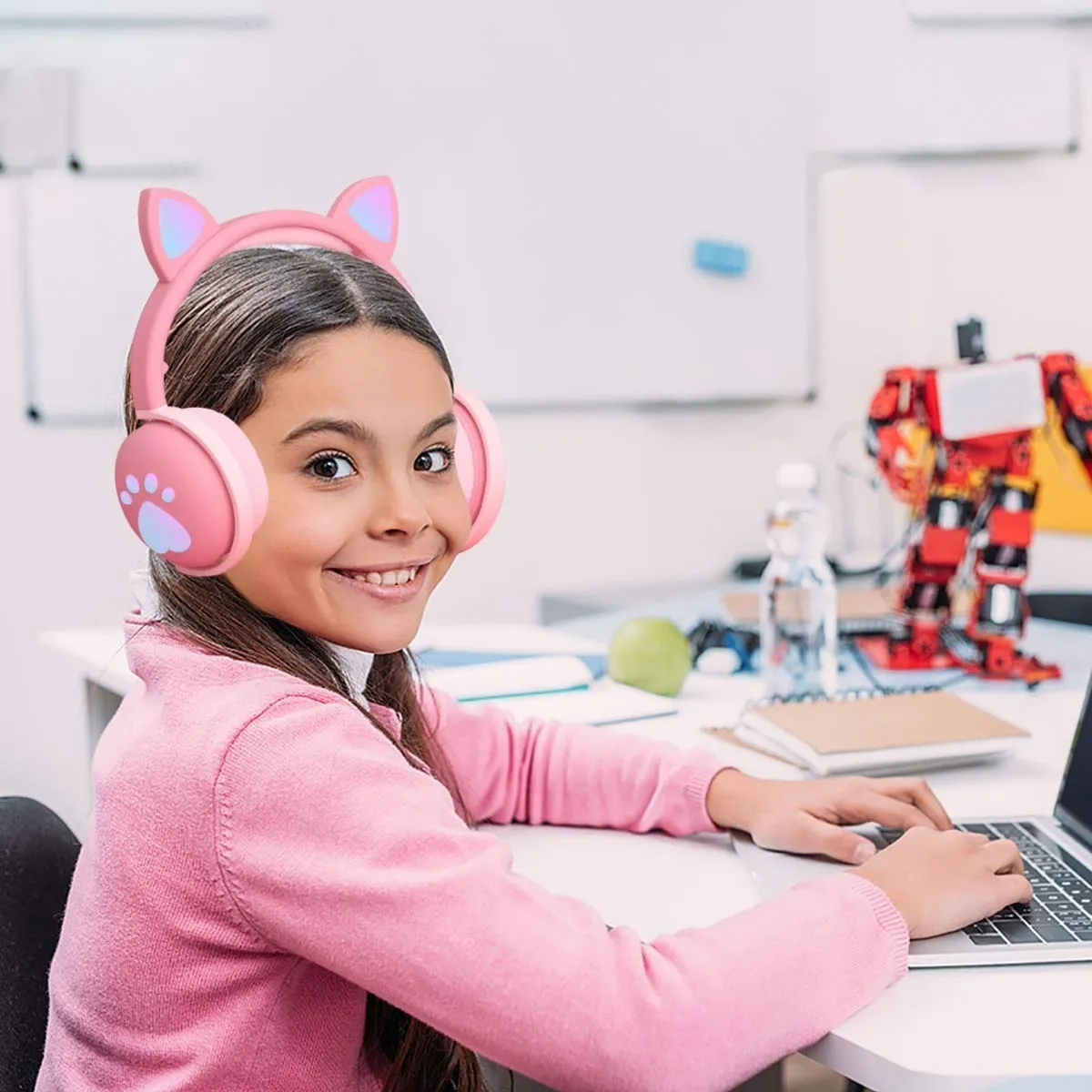 Foto 4 pulgar | Audifonos Orejas de Gato para Niños