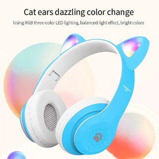 Foto 3 | Audífonos con Orejas de Gato Malubero Bluetooth color Azul