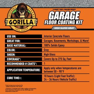 Foto 5 | Kit De Revestimiento De Suelo De Garaje Gorilla Epoxy Para 1 Coche, 275 M², Gris - Venta Internacional.