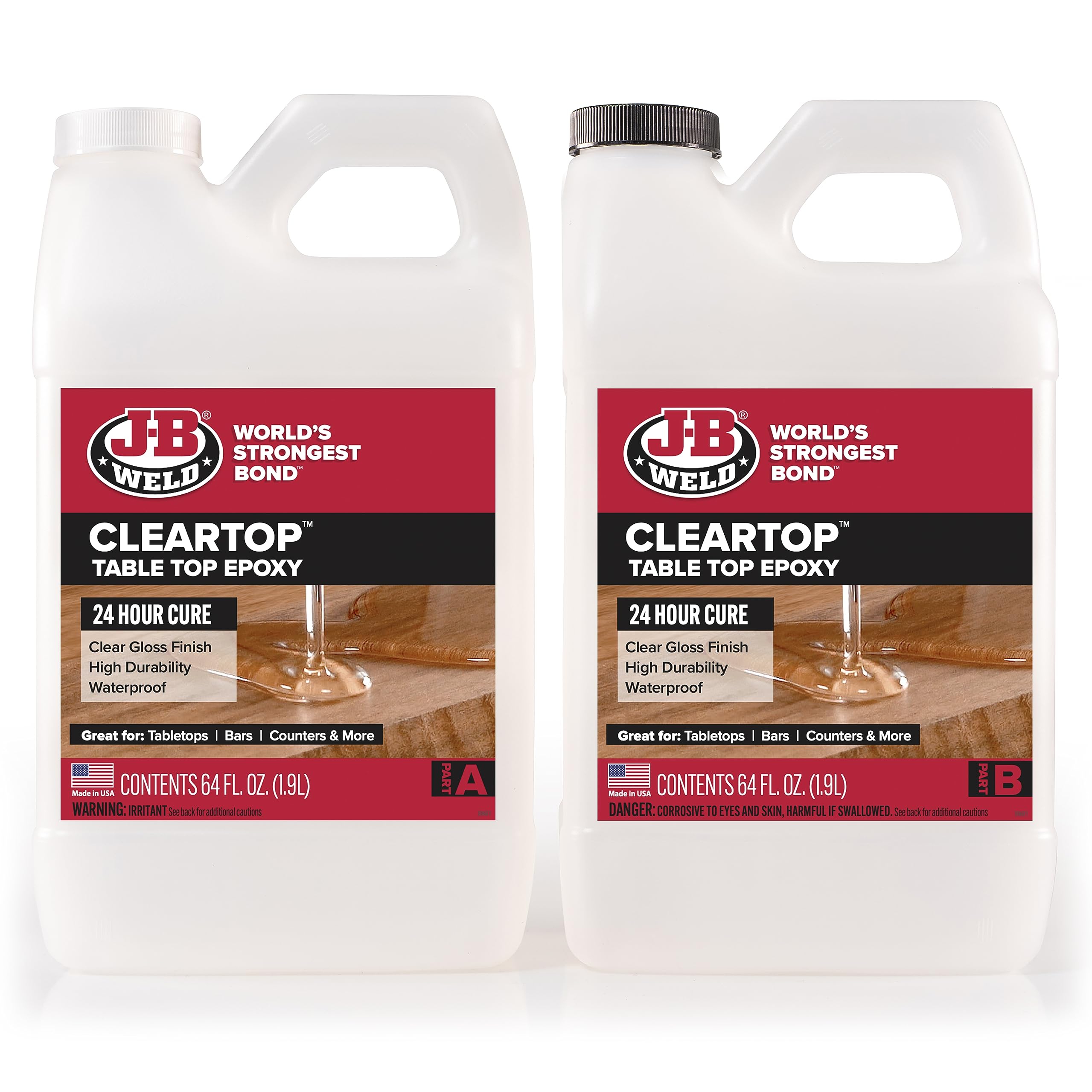 Kit De Resina Epoxídica J-b Weld Para Sobremesa  1 Galón  Curado 24 Horas  Transparente - Venta Internacional. $2,777