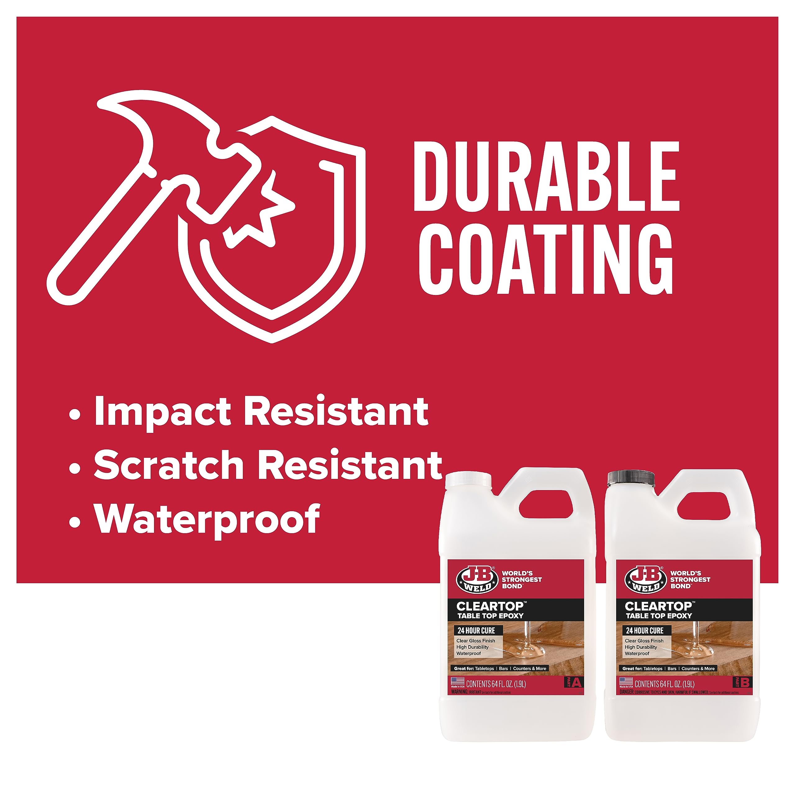 Foto 4 pulgar | Kit De Resina Epoxídica J-b Weld Para Sobremesa  1 Galón  Curado 24 Horas  Transparente - Venta Internacional.