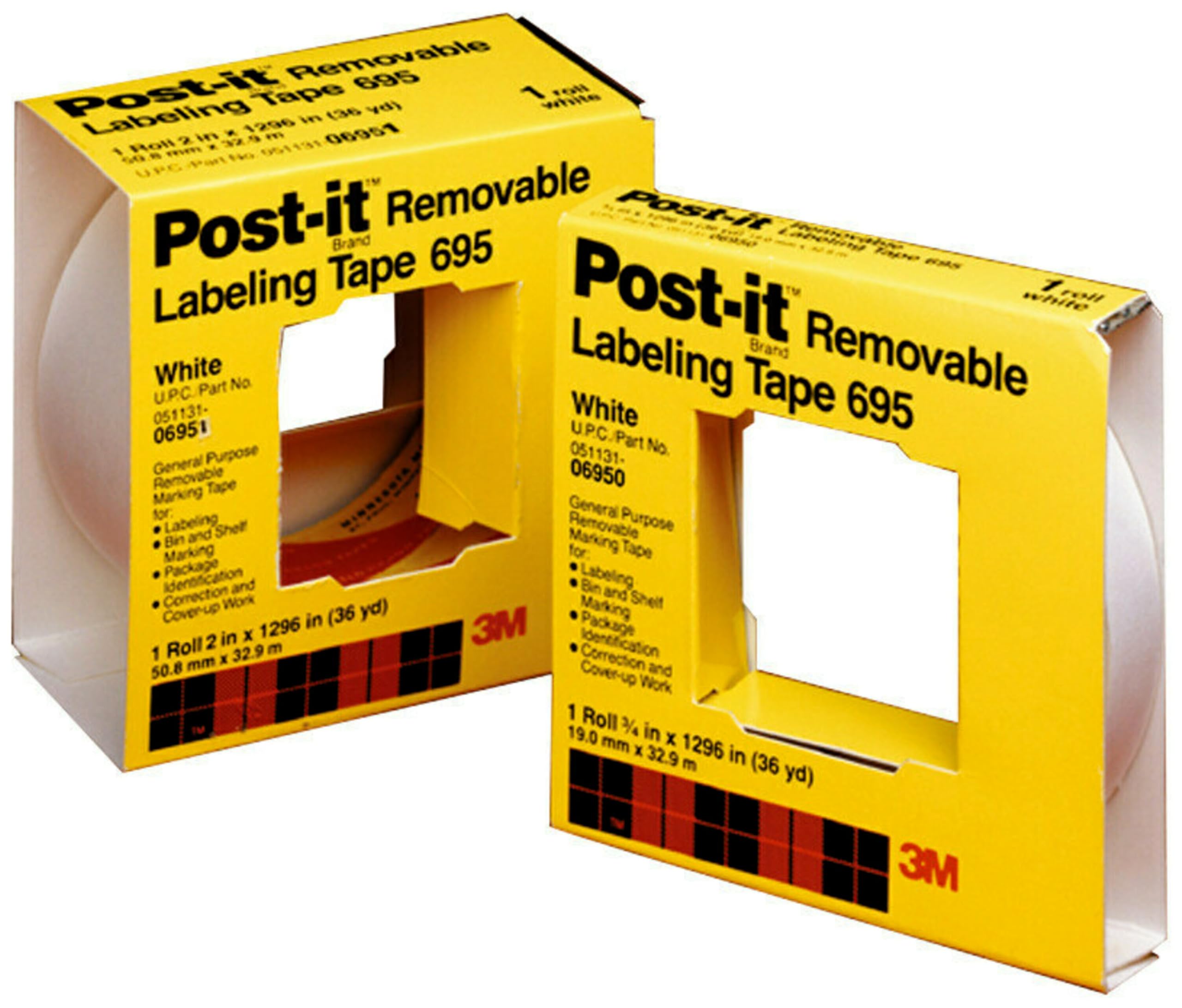 Cinta Adhesiva Post-it, 2 Pulgadas X 36 Yardas, 1 Rollo, Blanca (695) - Venta Internacional.