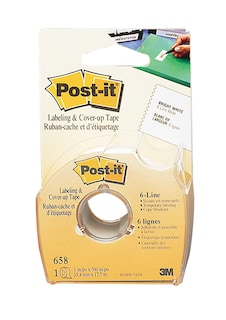 Foto 2 | Cinta Adhesiva Post-it, 2 Pulgadas X 36 Yardas, 1 Rollo, Blanca (695) - Venta Internacional.