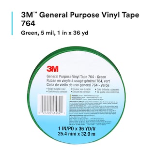 Foto 2 | Cinta De Vinilo 3m General Purpose 764, Color Verde, 2,54 Cm X 32,91 M - Venta Internacional.