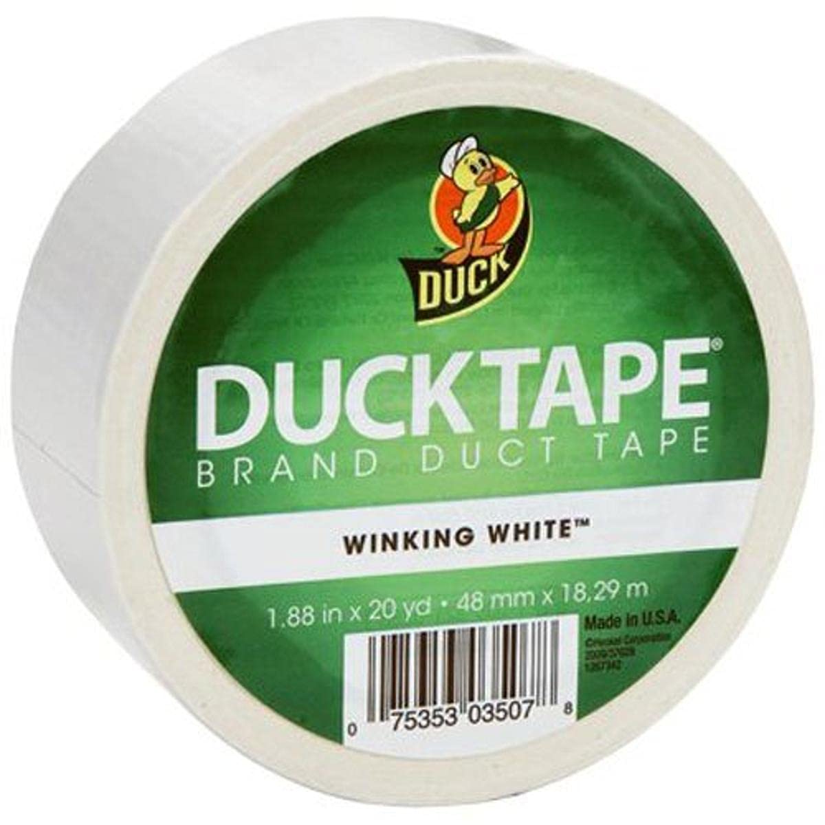Cinta Adhesiva Duck Brand 392873, Color Blanco, 1,88 Pulgadas X 18 M, Rollo Individual - Venta Internacional.
