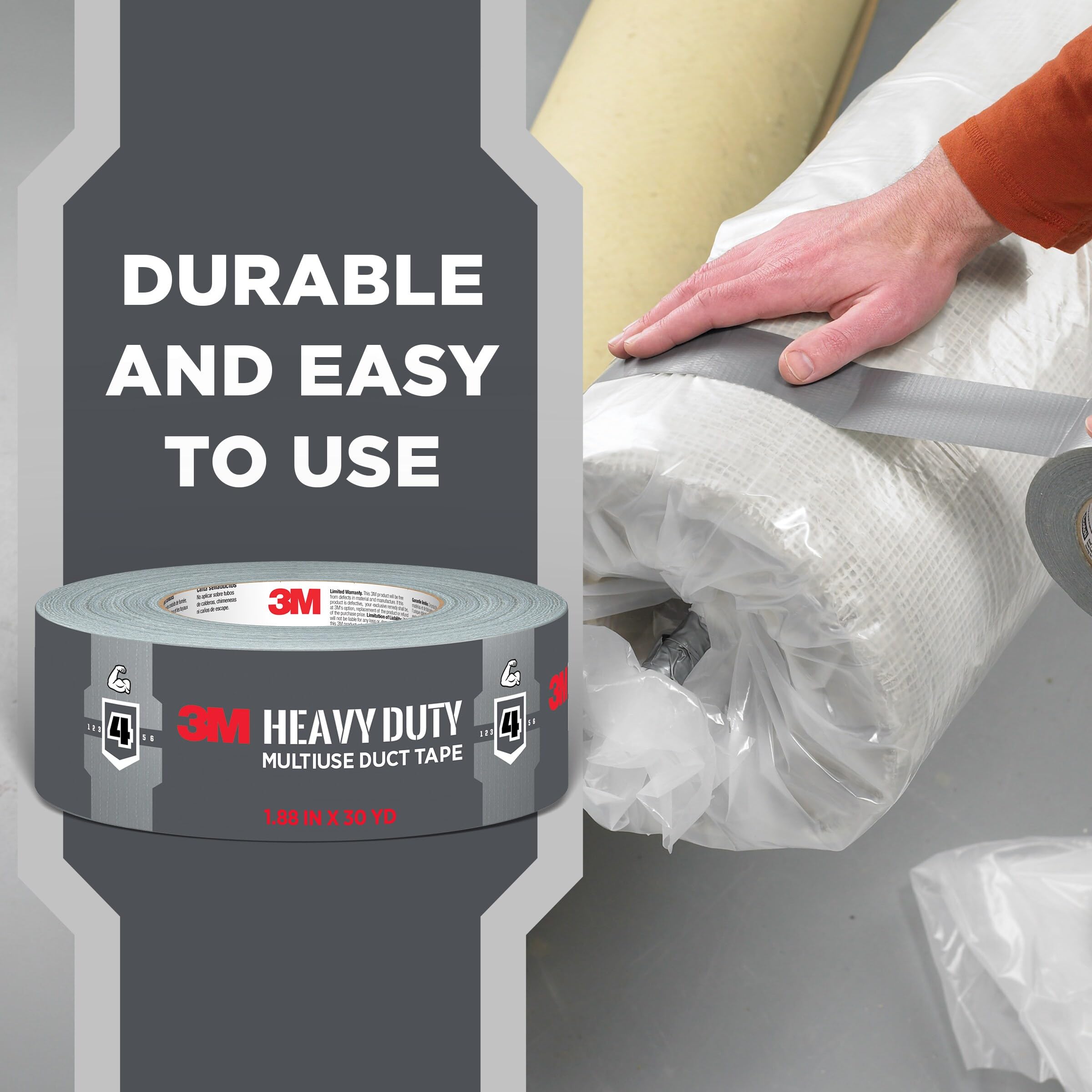 Foto 6 | Cinta Adhesiva 3m Heavy Duty, Blanca, 48 Mm X 41,1 M - Venta Internacional.