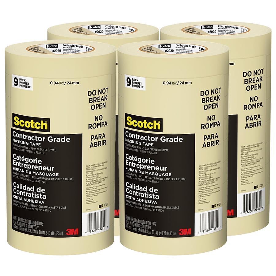 Cinta Adhesiva 3m Scotch Contractor, Grado 0,94 Cm X 55 M, Color Canela - Venta Internacional.