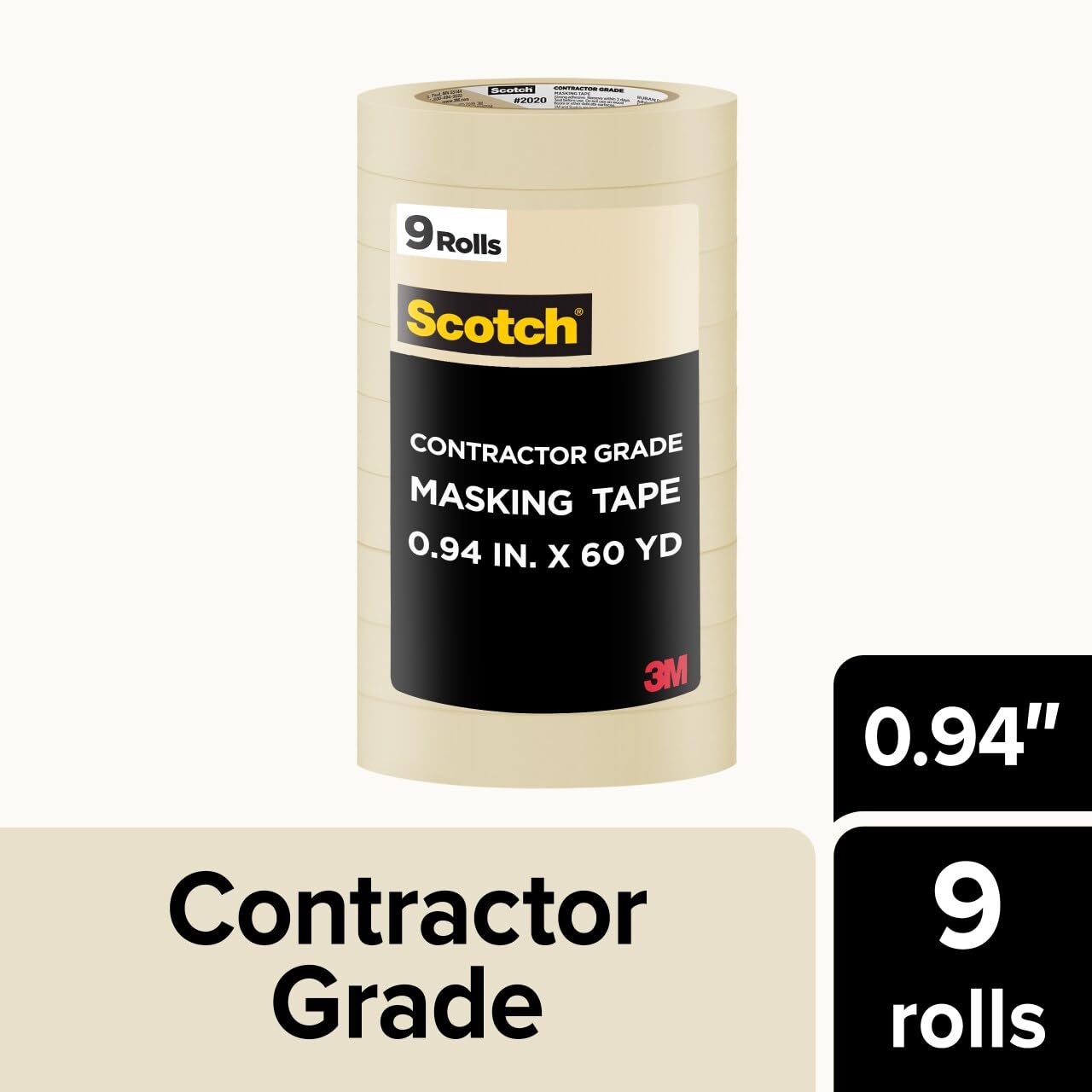 Foto 3 pulgar | Cinta Adhesiva 3m Scotch Contractor, Grado 0,94 Cm X 55 M, Color Canela - Venta Internacional.