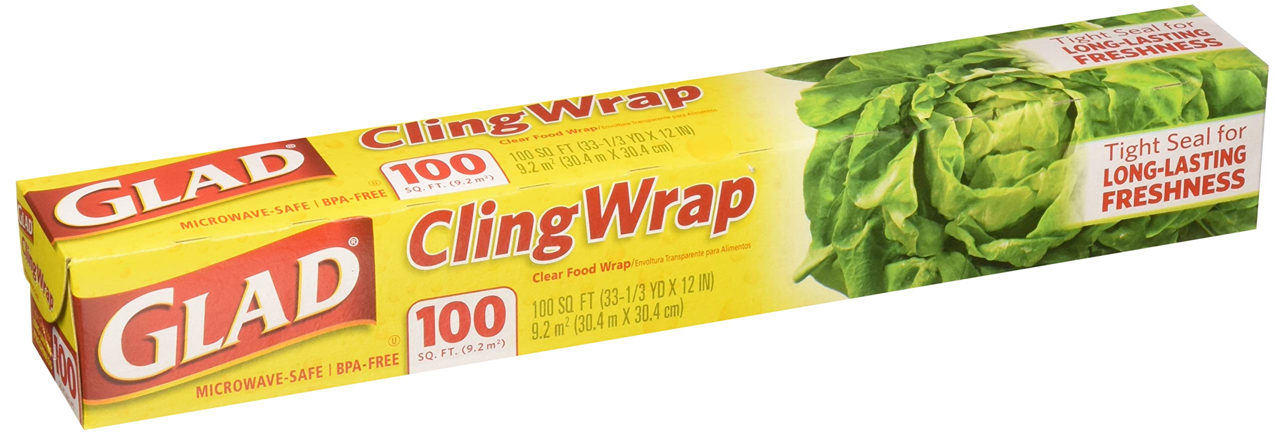 Foto 2 pulgar | Food Wrap Glad Cling Wrap, Sin Bpa, Apto Para Microondas, 100 M², 2 Unidades - Venta Internacional.