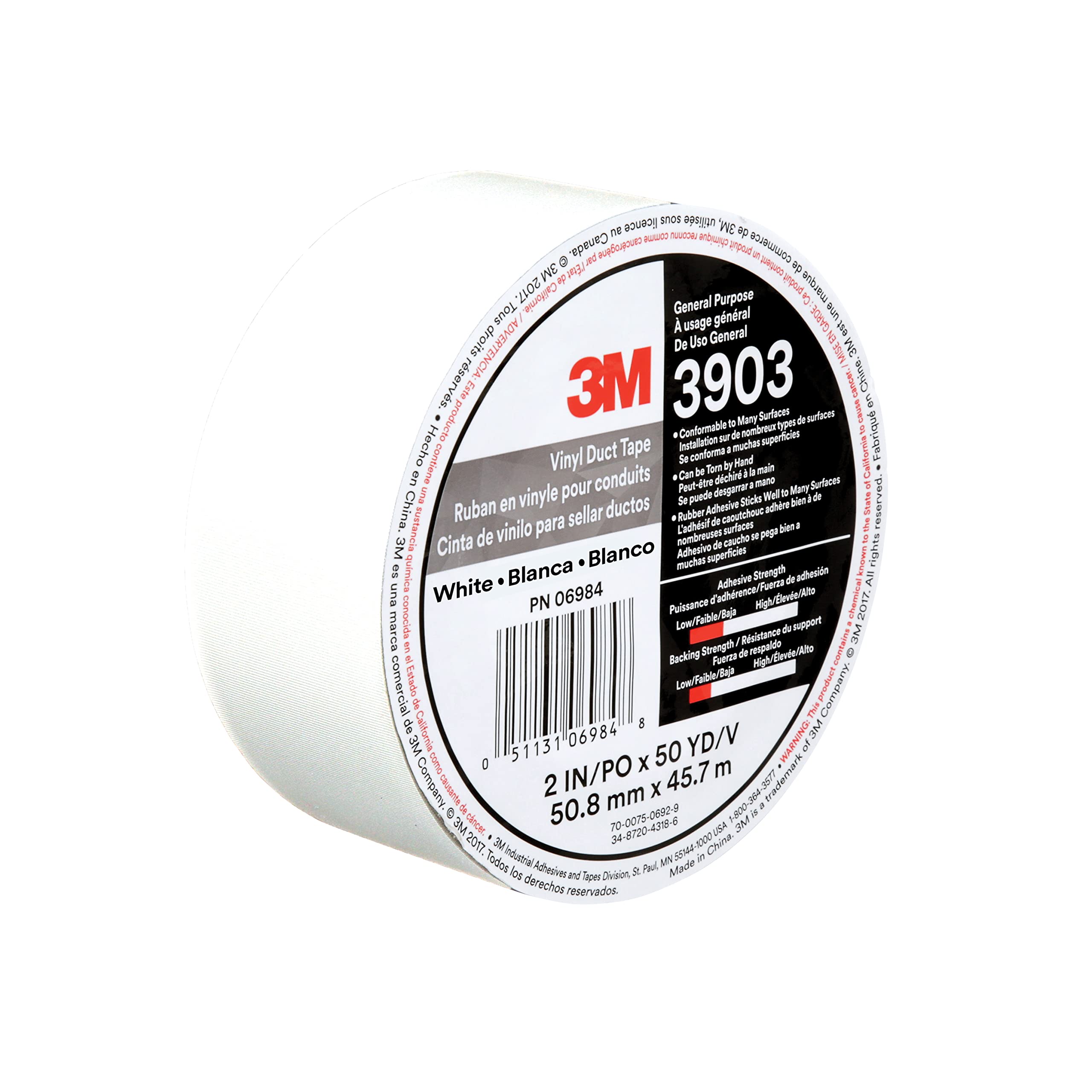 Foto 7 pulgar | Cinta Adhesiva 3m T9873903w De Vinilo Blanco, 2 Cm X 45 M - Venta Internacional.