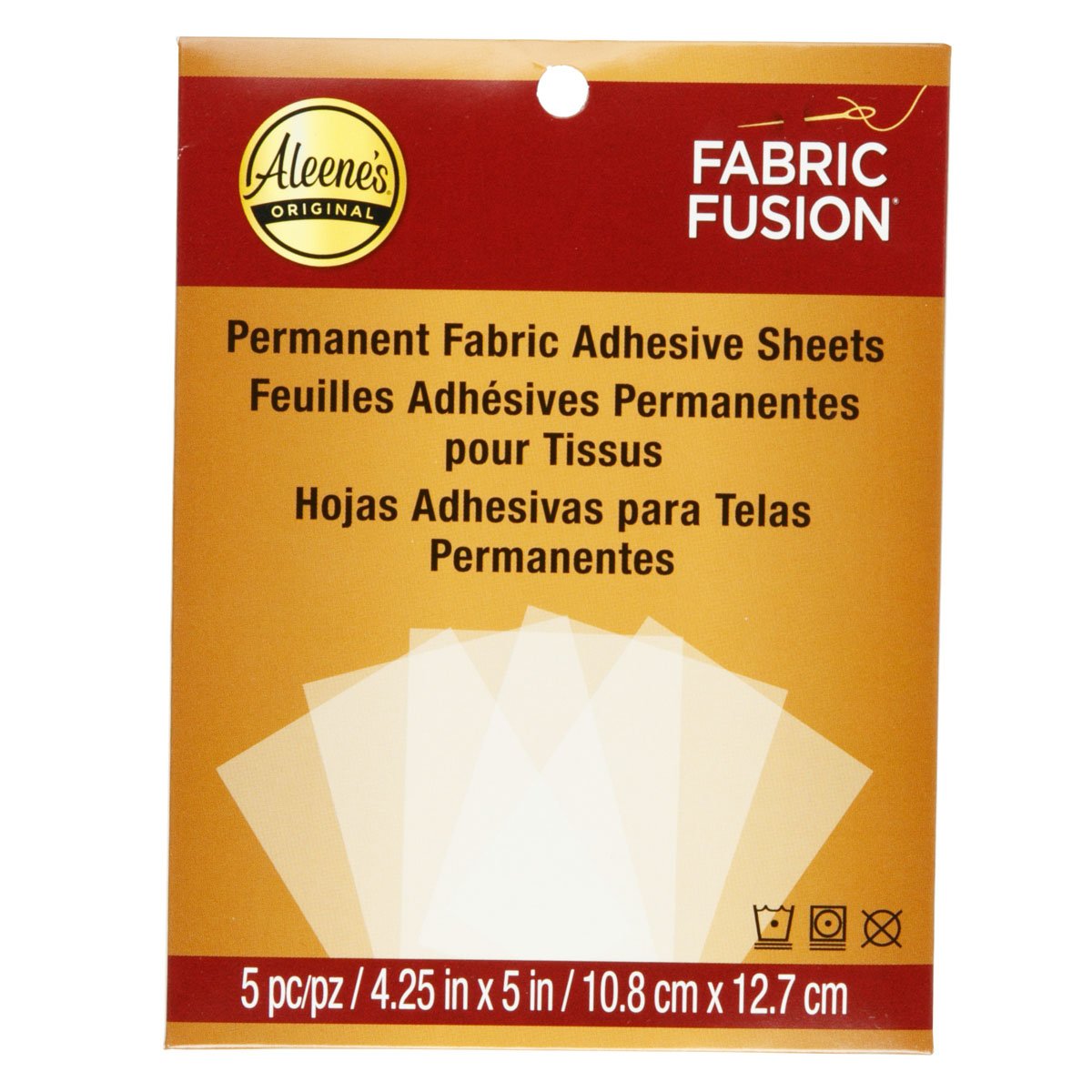 Láminas Adhesivas Aleene's Fabric Fusion Permanent, Paquete De 5 - Venta Internacional.