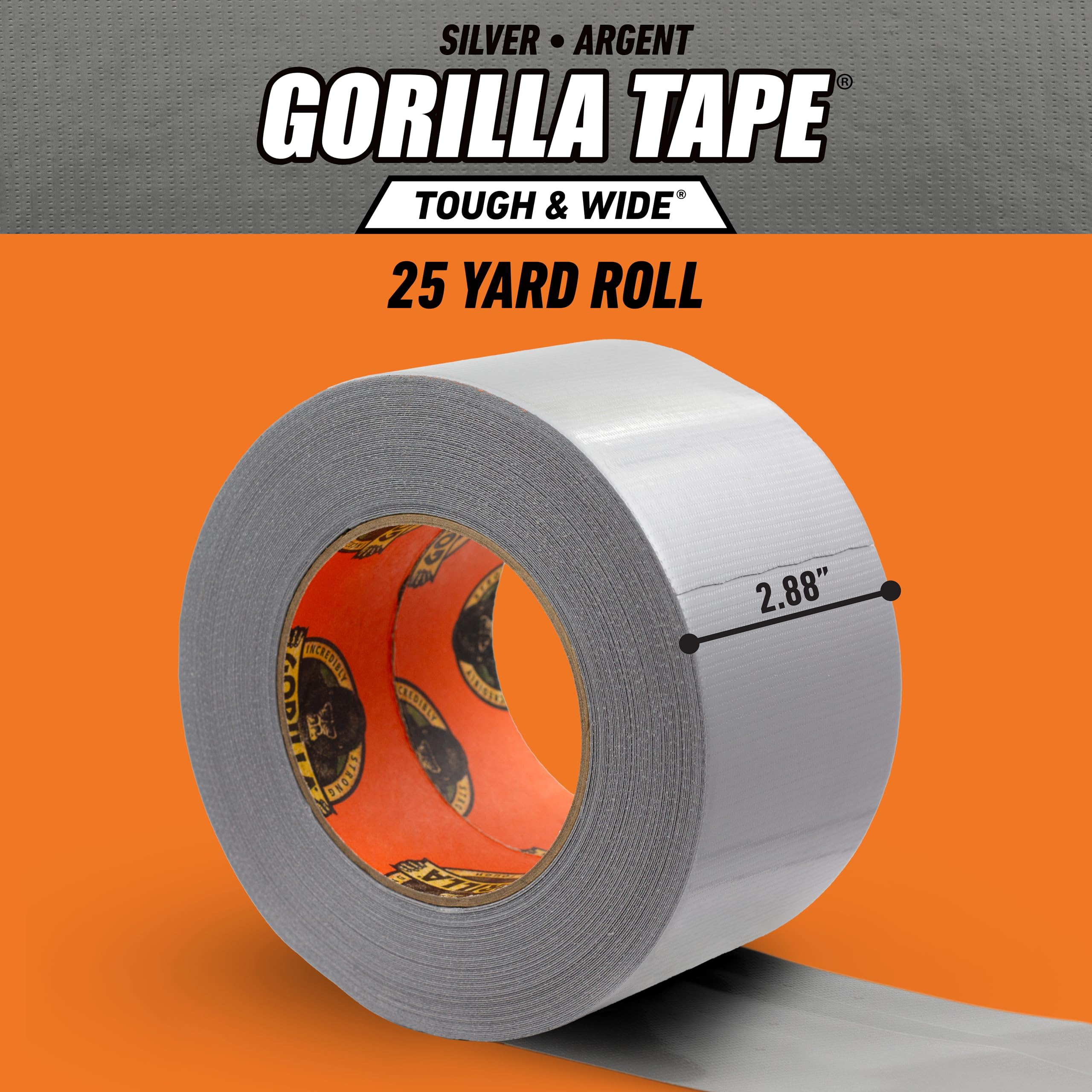 Foto 8 pulgar | Cinta Adhesiva Gorilla Tough & Wide Plateada De 2 88 Cm X 22 86 M (paquete De 1) - Venta Internacional.