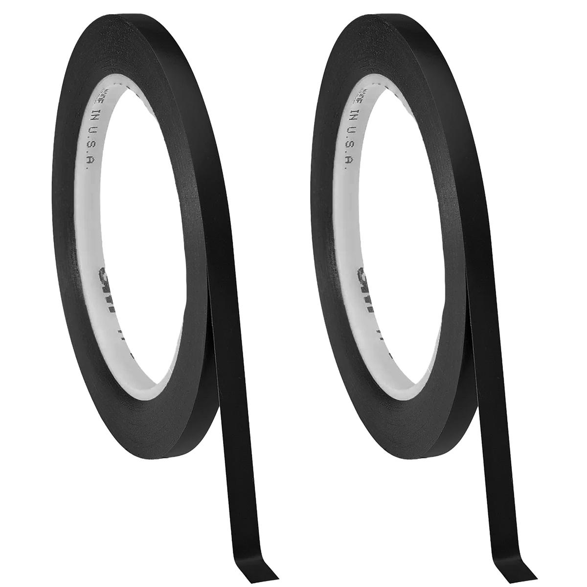 Foto 2 pulgar | Cinta 3mm Vinil Negro Fuerte Ventdepot Mxvtk-002 2  Piezas Negro