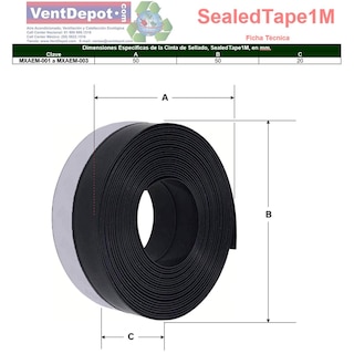 Foto 5 | Cinta De Silicon De Alta Calidad Ventdepot Mxaem-002 5 Piezas Negro