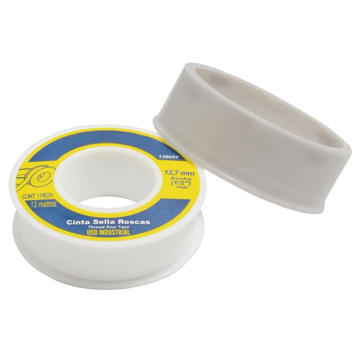 Foto 2 pulgar | Cinta Teflon Para Instalaciones Ventdepot Mxppe-007 1  Pieza Blanco