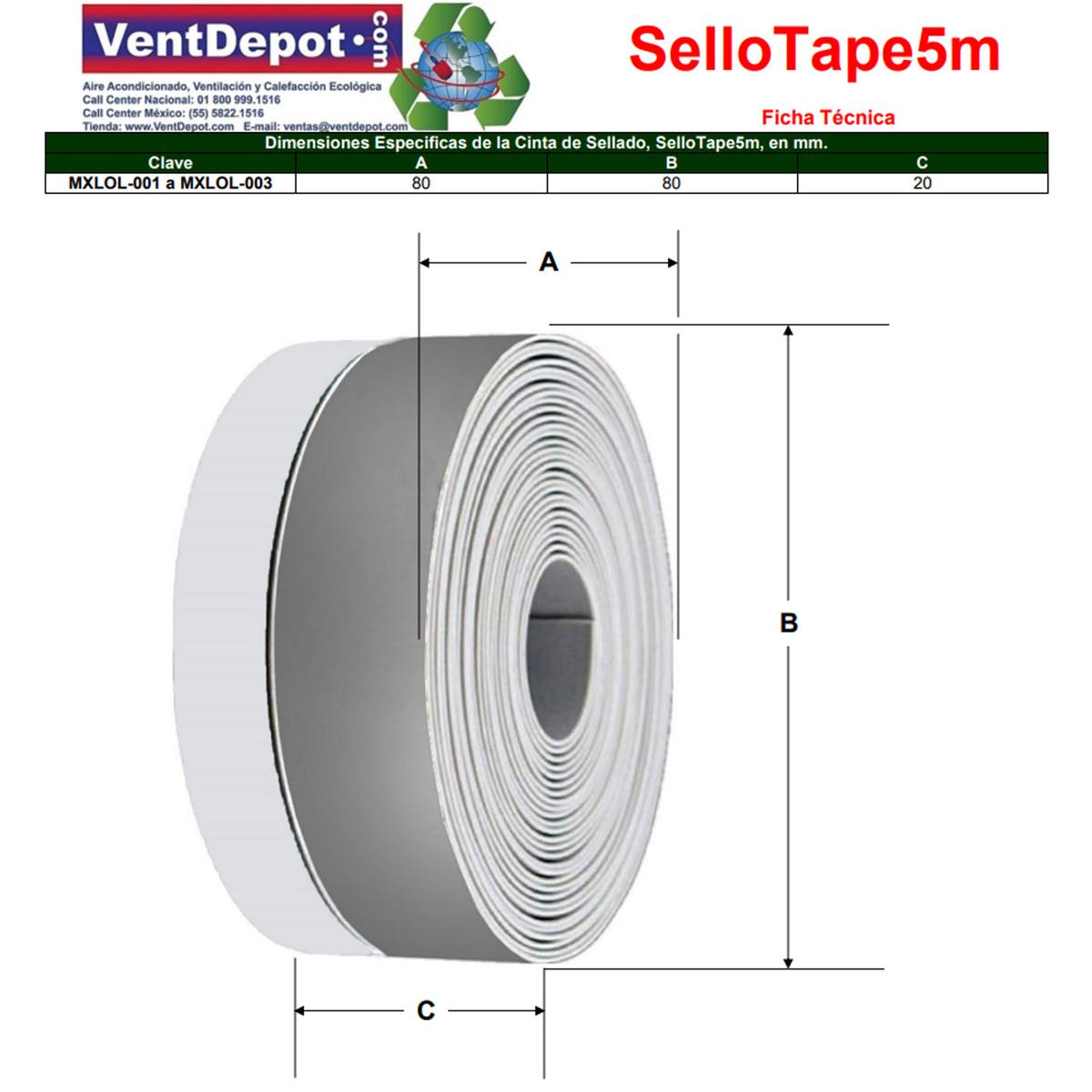 Foto 5 | Tira Sellado Autoadhesiva Ventdepot Mxlol-002 5  Piezas Gris