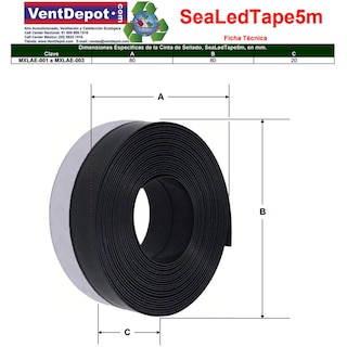 Foto 5 | Cinta De Silicon Para Puertas Ventdepot Mxlae-003 10 Piezas Negro