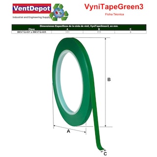 Foto 5 | Vinil Verde Adhesivo 3 Mm Ventdepot Mxvtg-005 5 Piezas Verde