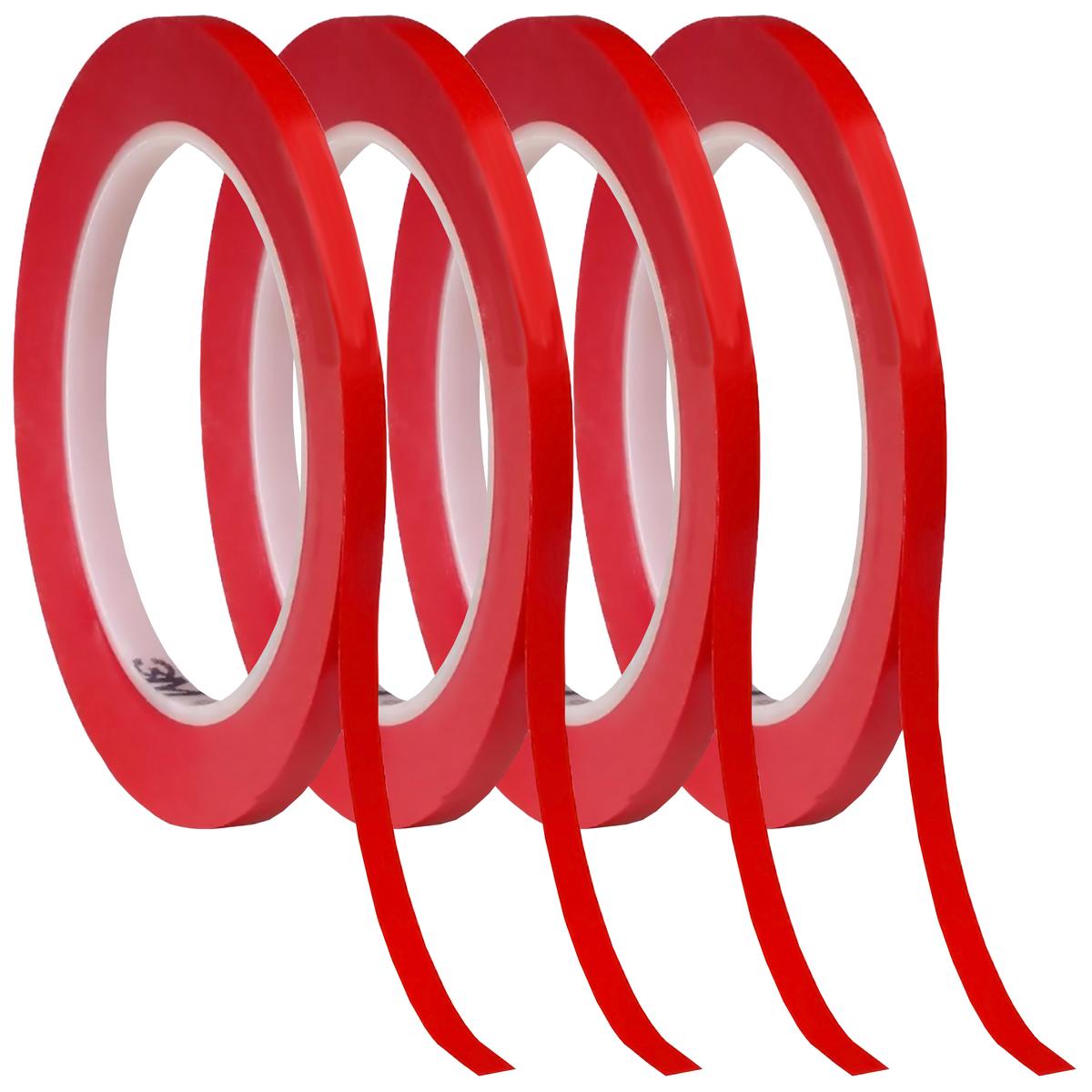 Foto 3 pulgar | Cinta Vinil 3mm Roja Fuerte Ventdepot Mxvtj-004 4  Piezas Rojo