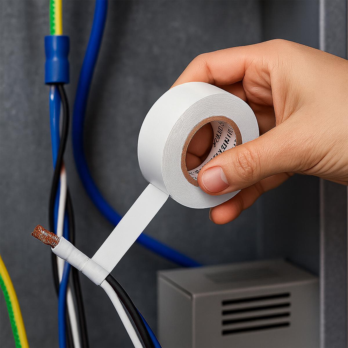 Foto 5 pulgar | Cinta Eléctrica Blanca 19mm Ventdepot Mxttg-003 10  Piezas Blanco
