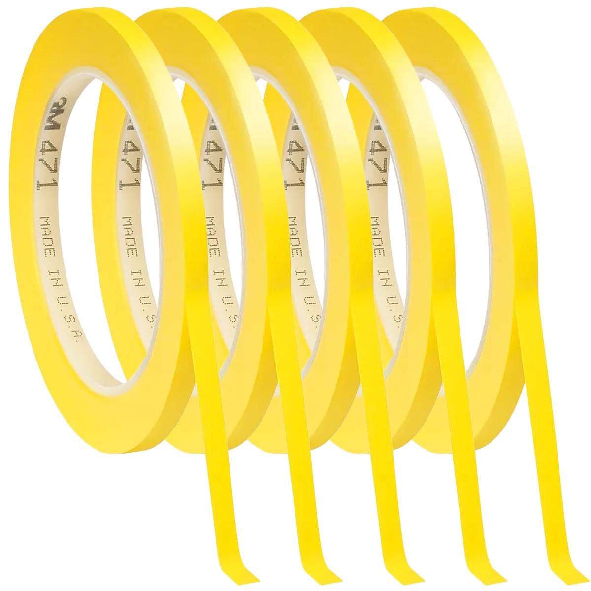 Cinta Vinil 3mm Amarillo Uso Ventdepot Mxvtq-005 5  Piezas Amarillo $514