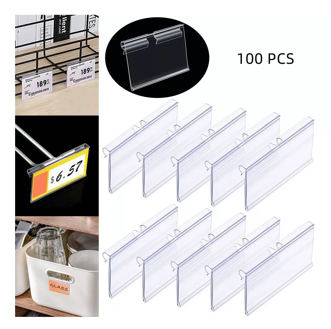 Foto 4 pulgar | Porta Precio Rejila Parrillas para Refrigerador 100 Piezas