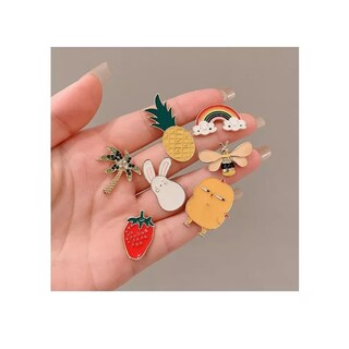 Foto 5 | Paquete 20 Pines Pack Broches Metalicos Pines Kawaii Al Azar Colores