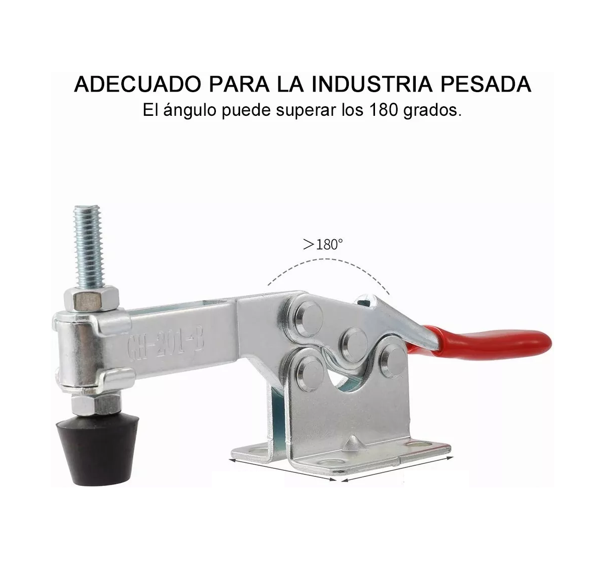 Foto 3 pulgar | Palanca De Sujecion 90 Kg Uso Rudo Gh-201b 6 Pcs