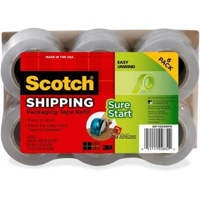 Foto 2 pulgar | Cinta De Embalaje Scotch Sure Start, 1,88 Cm X 22,86 M, Transparente, 6 Unidades - Venta Internacional.
