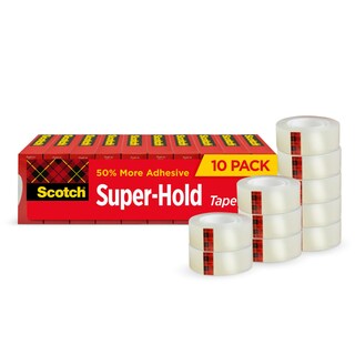 Foto 1 | Cinta Adhesiva Super-hold, 10 Rollos, 3/4 X 1000 Pulgadas, Transparente - Venta Internacional.