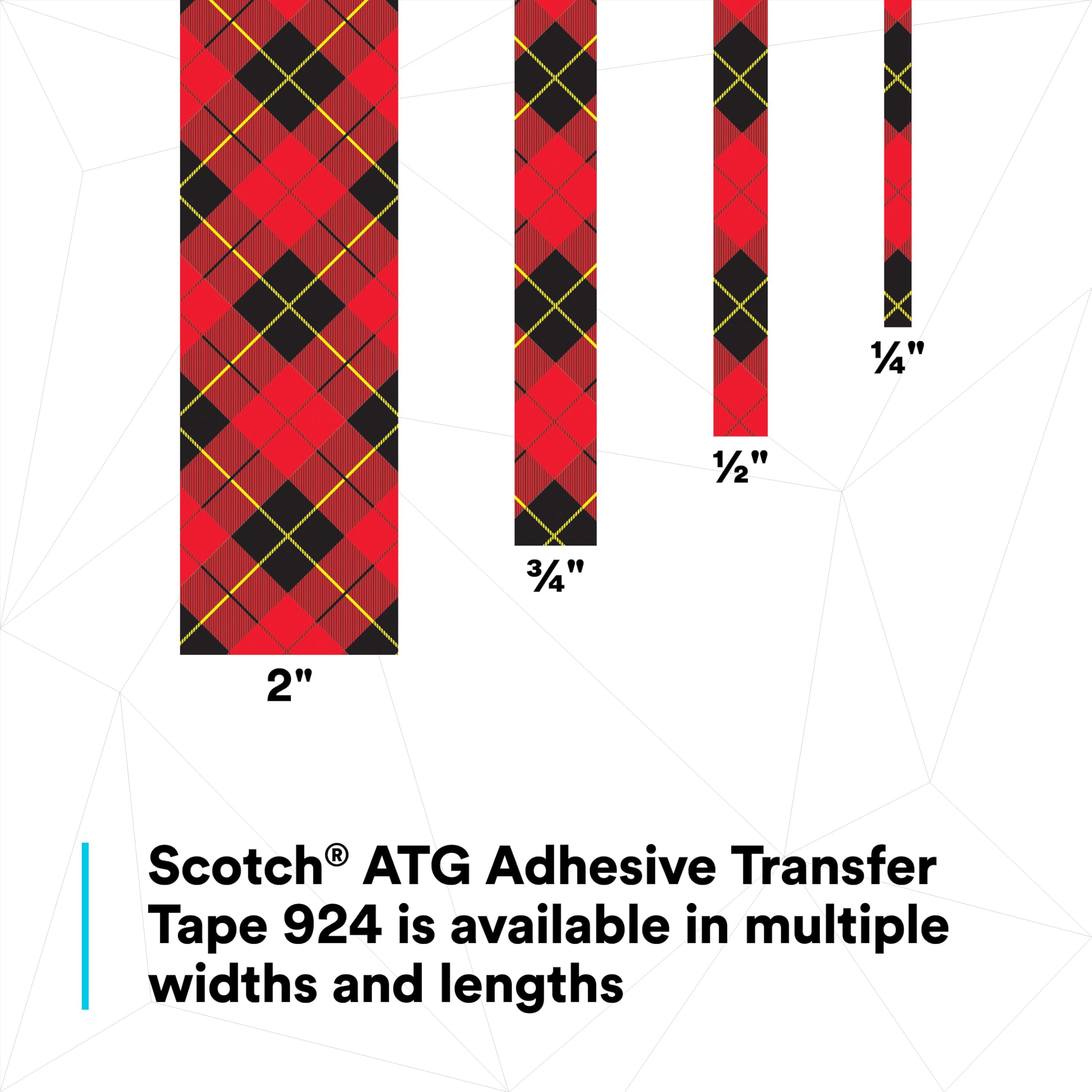 Foto 6 | Cinta Adhesiva De Transferencia 3m Scotch Atg 924 Transparente, Paquete De 12 - Venta Internacional.