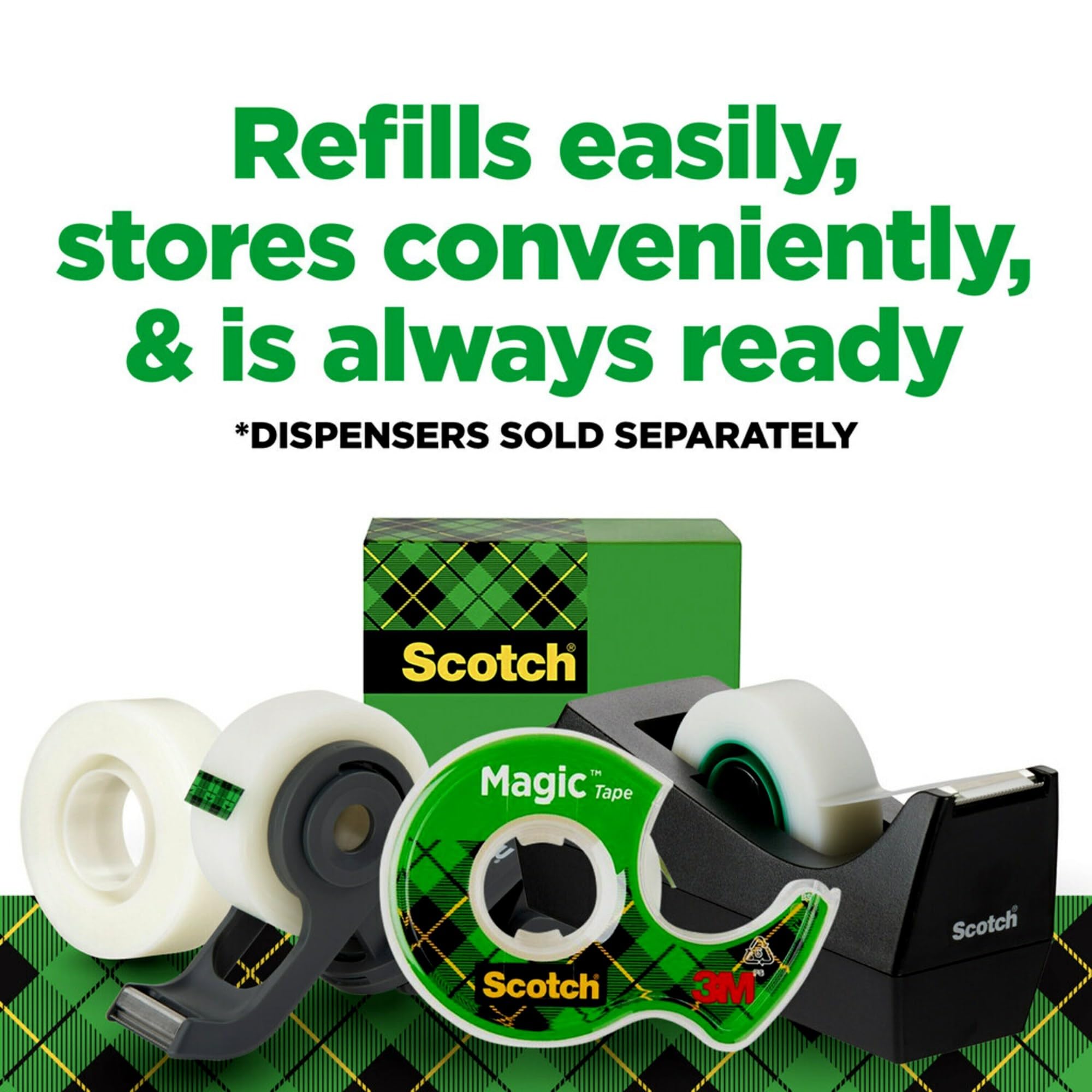 Foto 7 | 12 Rollos De Cinta Adhesiva Scotch Magic Invisible, 19 Mm X 25 M - Venta Internacional.