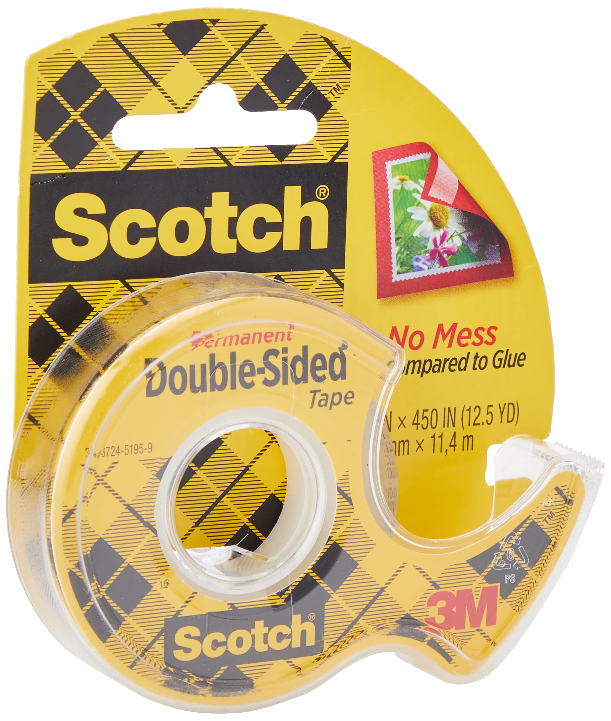 Foto 2 pulgar | Cinta Adhesiva Scotch 137 De Doble Cara Con Dispensador Manual De 12 Mm X 11 M - Venta Internacional.