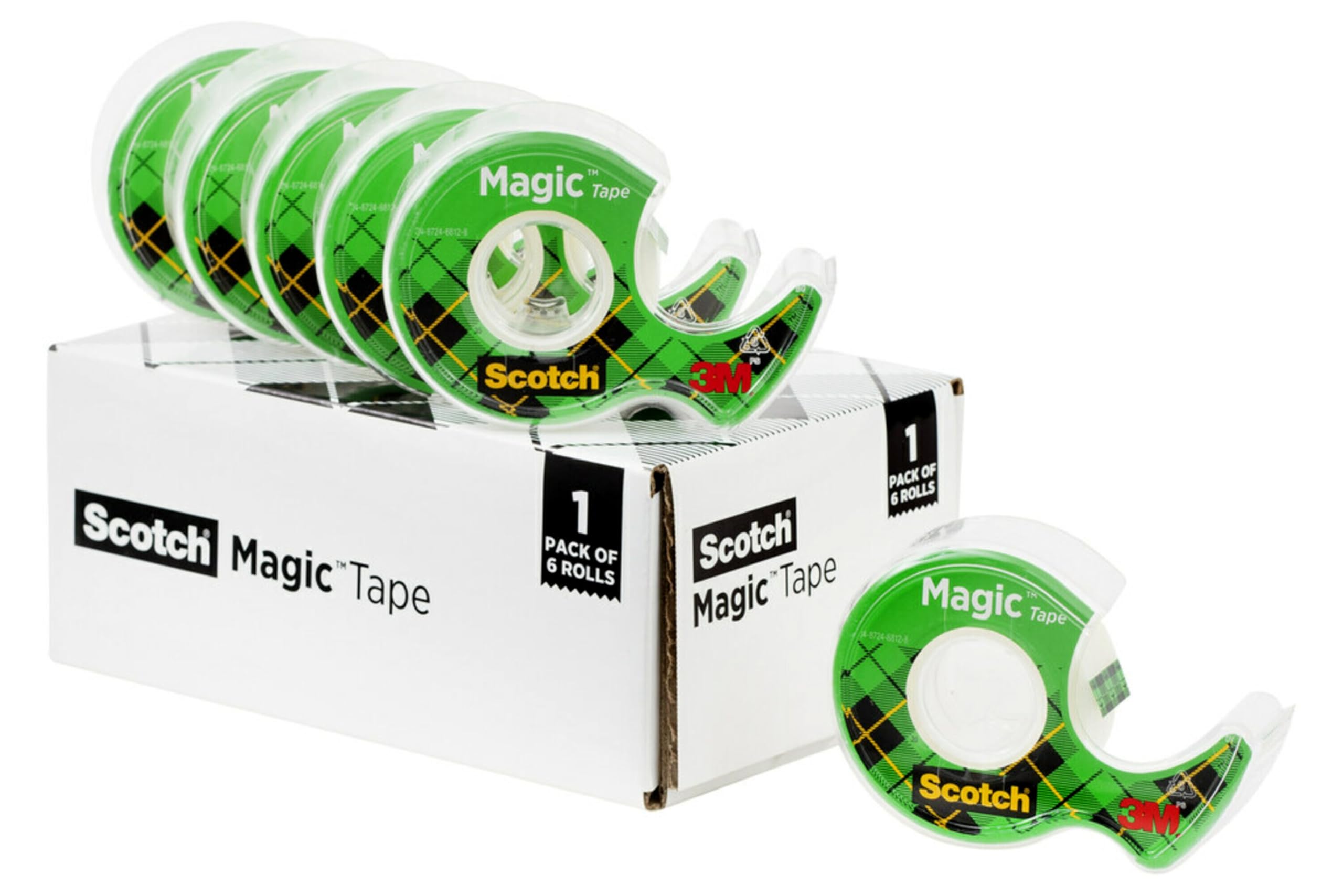 Foto 1 | Cinta Adhesiva Scotch Magic Invisible De 19 Mm X 16,5 M Con Dispensador, 6 Rollos - Venta Internacional.