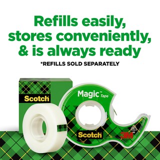 Foto 7 | Cinta Adhesiva Scotch Magic Invisible De 19 Mm X 16,5 M Con Dispensador, 6 Rollos - Venta Internacional.