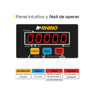 Foto 3 | Patín Hidráulico Con Báscula Integrada Rhino, 2t, Control Remoto, Bapat-2t