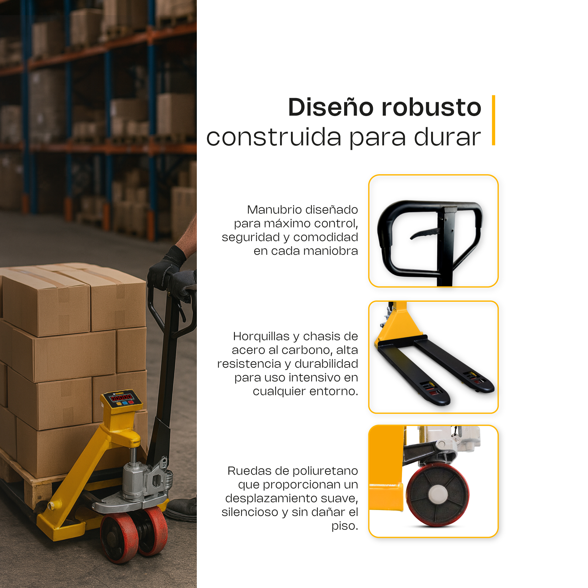 Foto 5 | Patín Hidráulico Con Báscula Integrada Rhino, 2t, Control Remoto, Bapat-2t