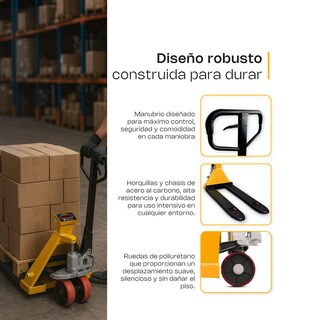 Foto 5 | Patín Hidráulico Con Báscula Integrada Rhino, 2t, Control Remoto, Bapat-2t
