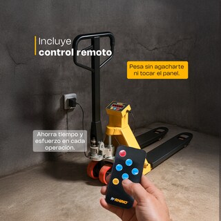 Foto 6 | Patín Hidráulico Con Báscula Integrada Rhino, 2t, Control Remoto, Bapat-2t