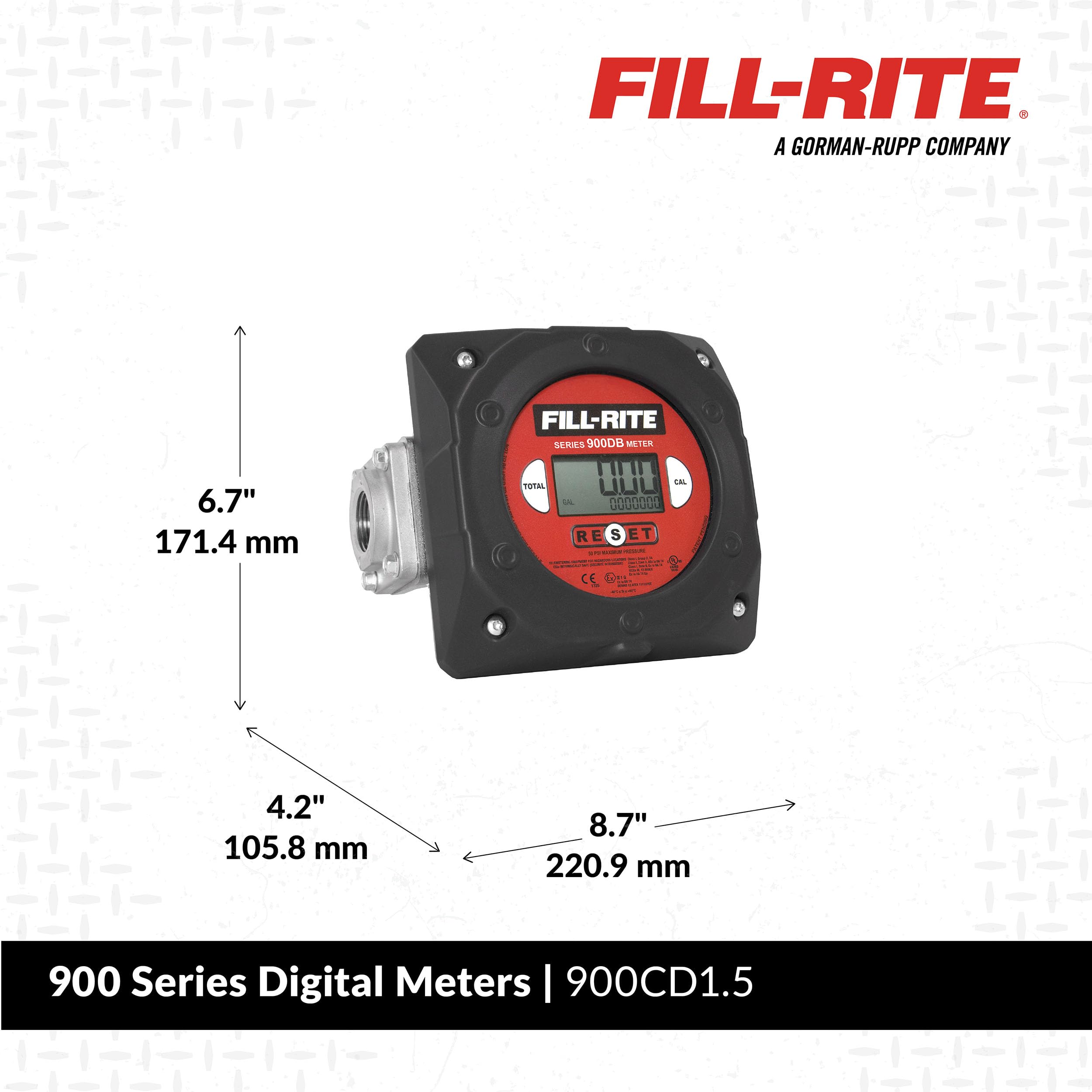 Foto 3 pulgar | Medidor De Transferencia De Combustible Fill-rite 900cd1.5 1-1/2 6-40 Gpm - Venta Internacional.