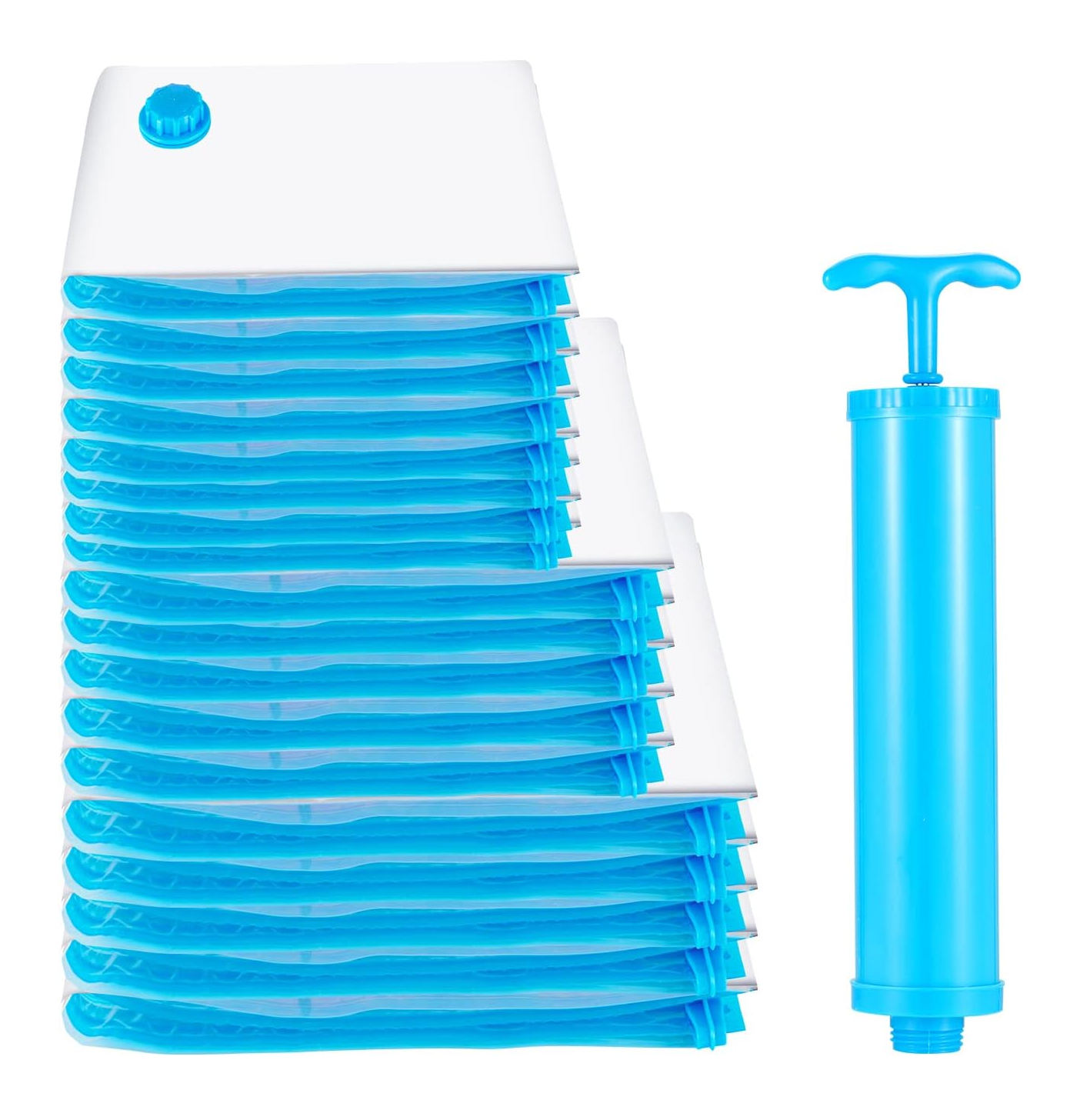 Foto 2 pulgar | Bolsas de Almacenamiento al Vacío Belug color Azul 18 Piezas + Bomba Azul
