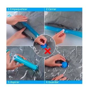 Foto 5 | Bolsas de Almacenamiento al Vacío Belug color Azul 18 Piezas + Bomba Azul