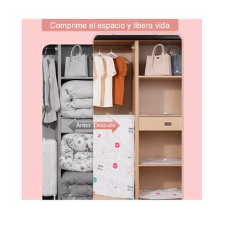 Foto 3 | Bolsa De Vacío Con Bomba Manual Con Bolsa Ropa Interior 12x Pzs, Blanco Dibijos Colores
